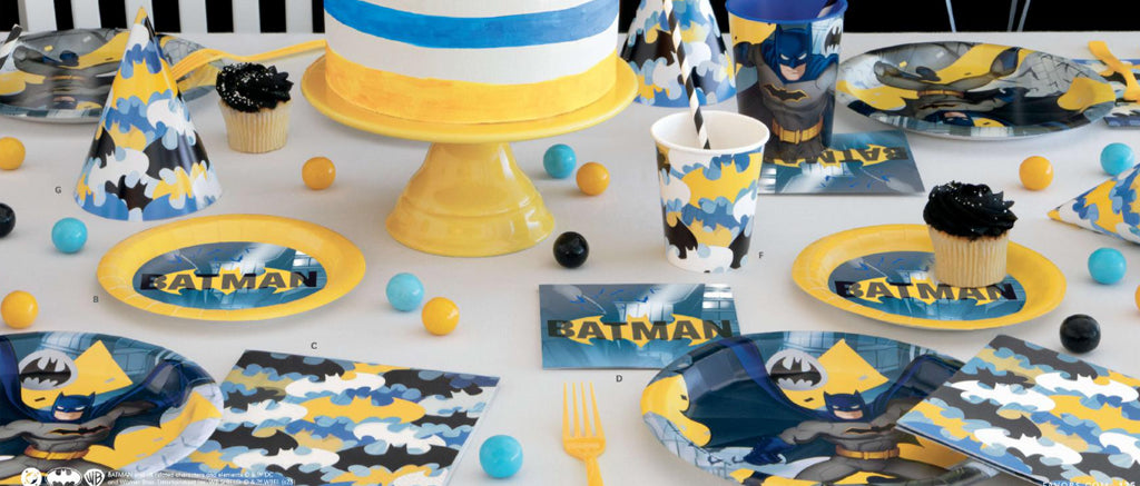 Batman Party Supplies — party kits, tableware, balloons and decorations