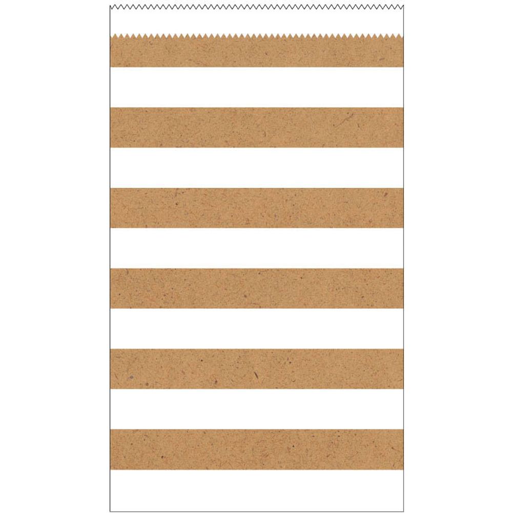Kraft Stripes Medium Paper Treat Bags