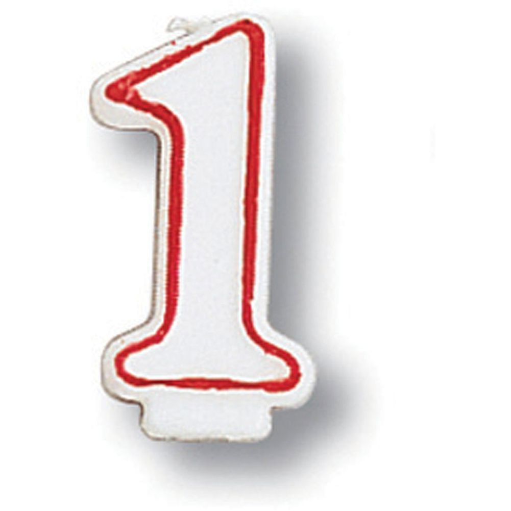 "1" Numeral Candle