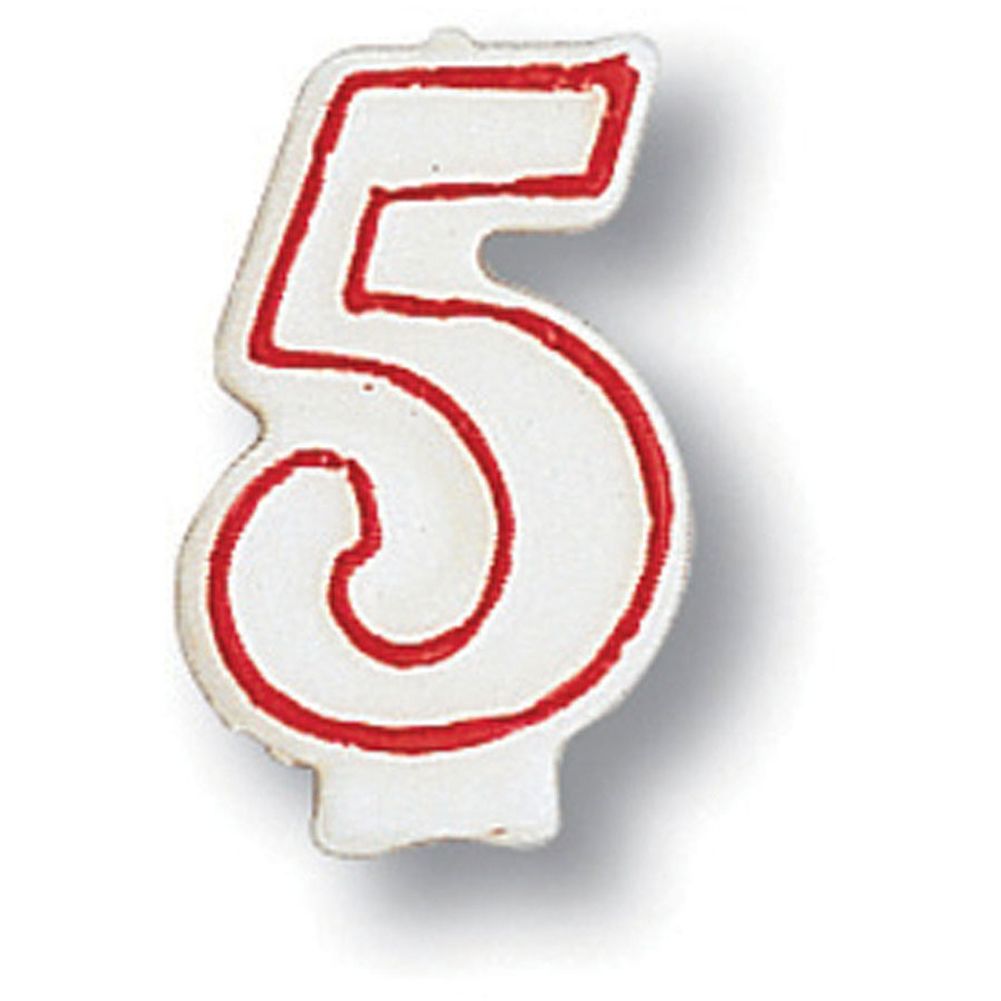 "5" Numeral Candle