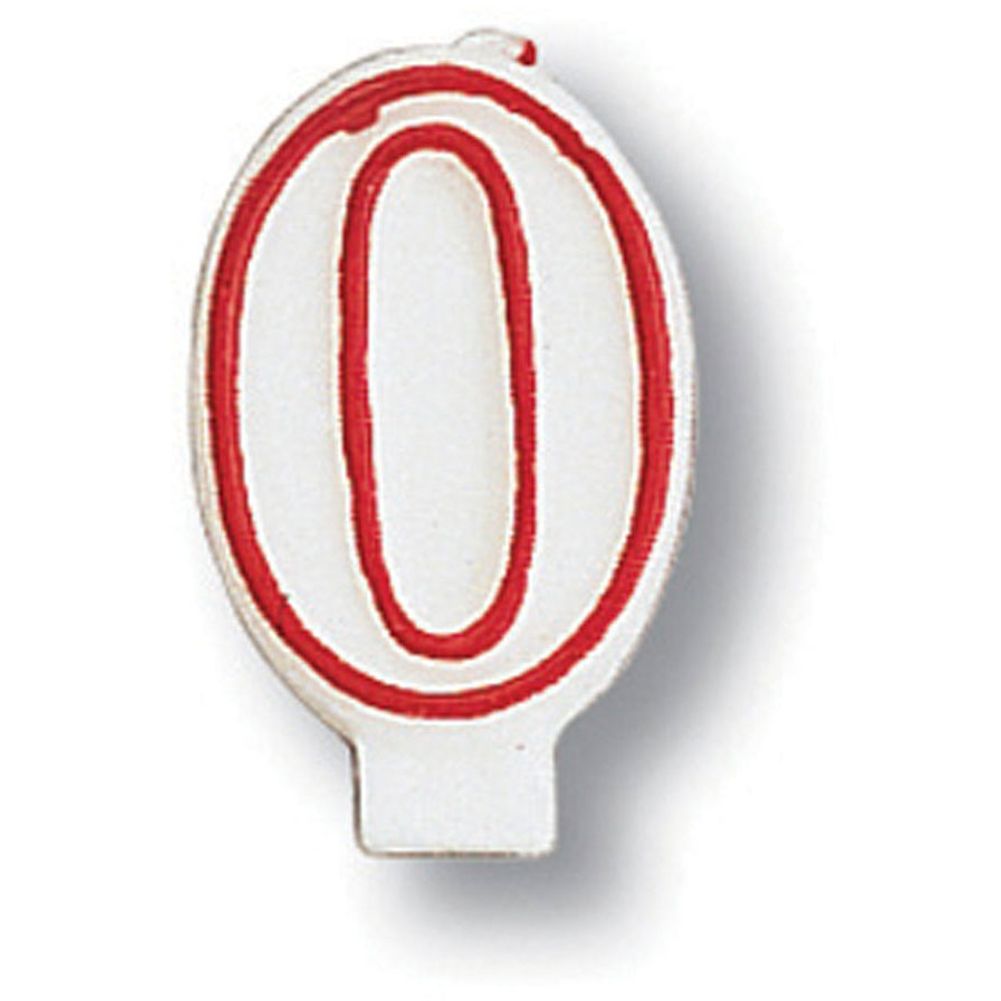 "0" Numeral Candle