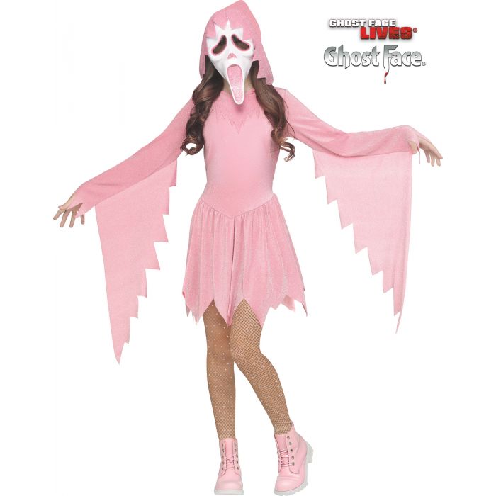 Pastel Pink Glitter Ghost Face® XL 14-16
