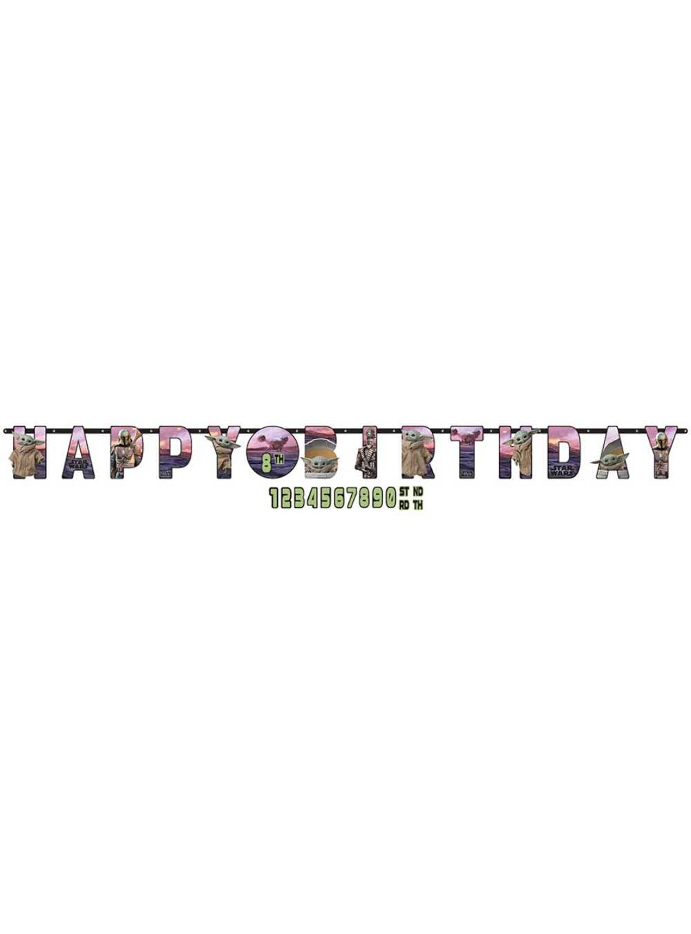 The Mandalorian - the Child Add-an-Age Jumbo Letter Banner