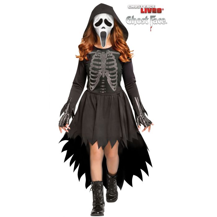 Skele-Stone Rhinestone Ghost Face® M 8-10