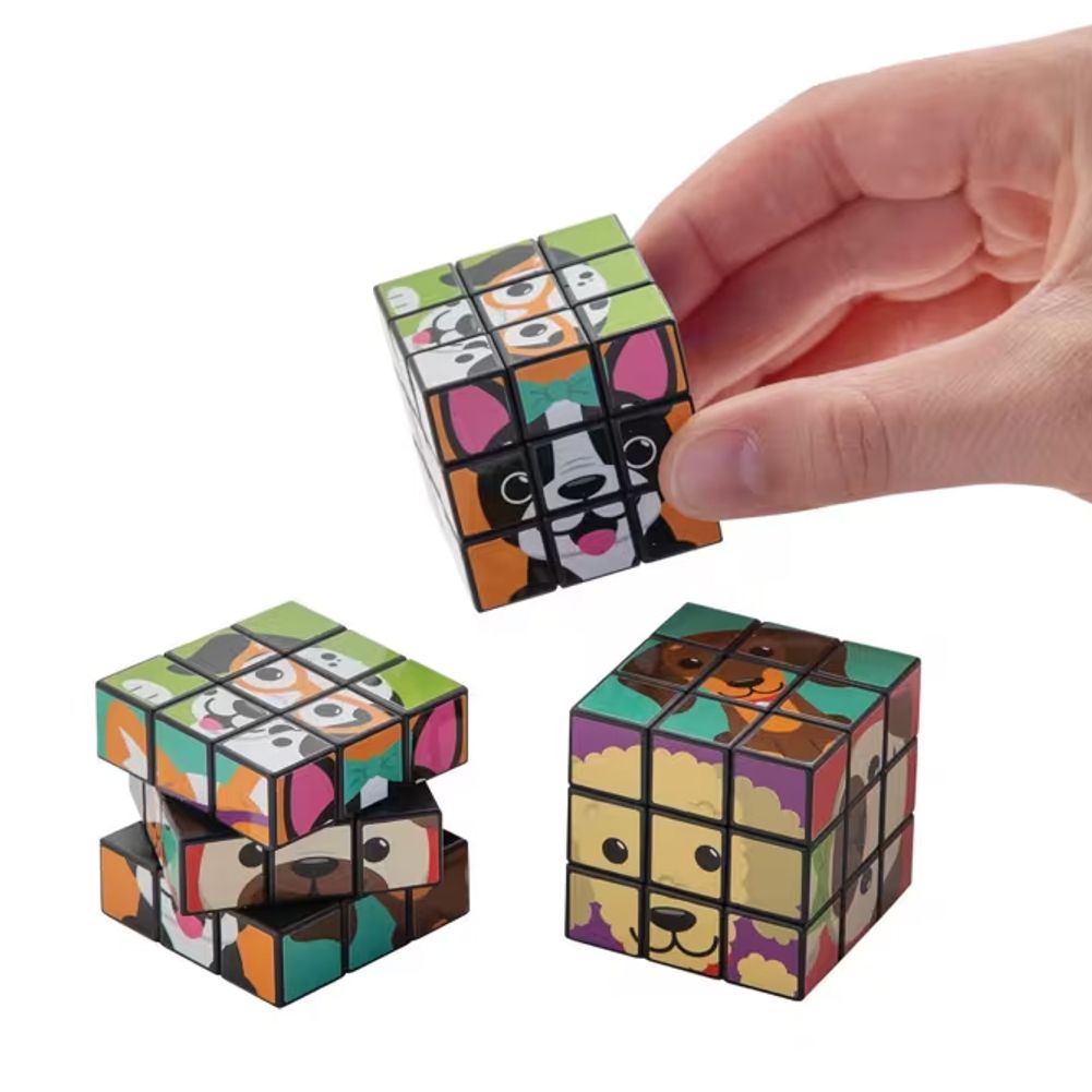 Mini Dog Party Plastic Puzzle Cubes