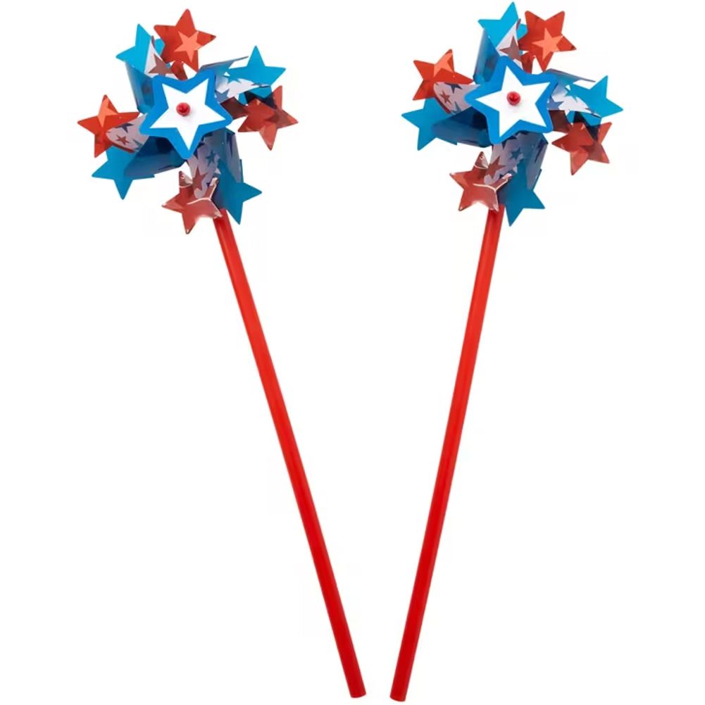 Star-Shaped Patriotic Pinwheels (1ct)
