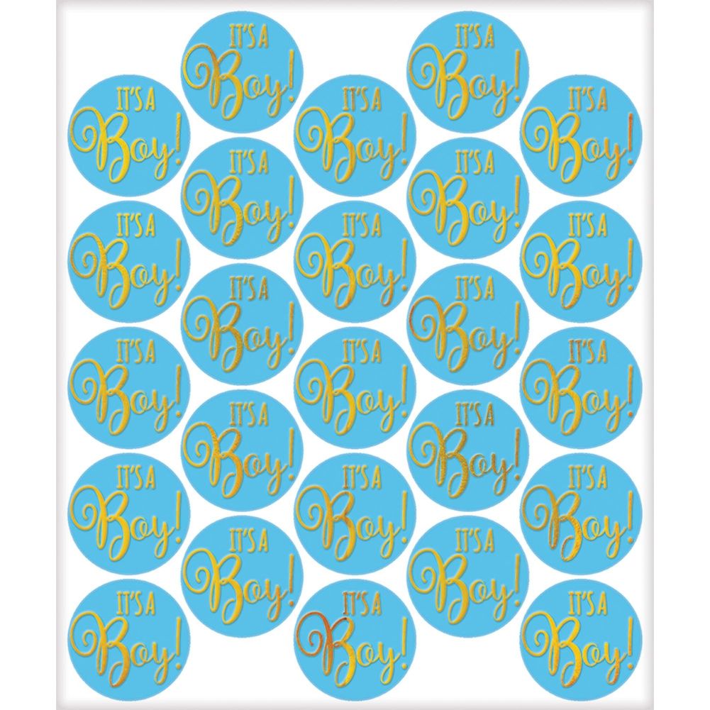 Blue Baby Shower Sticker Seals (25 ct)