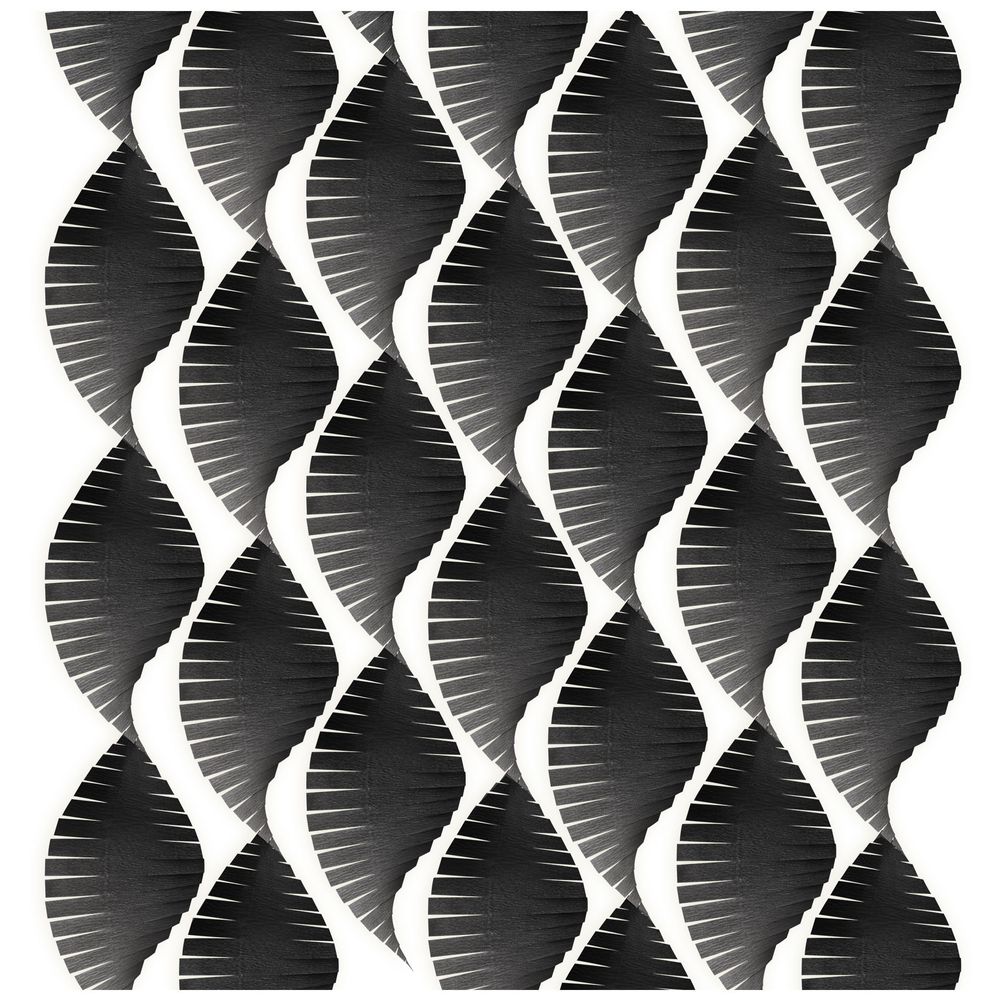 Jet Black Crepe Paper Streamers