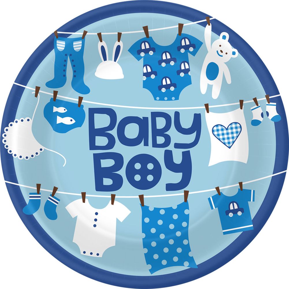 Cute as a Button Boy Dinner Plates