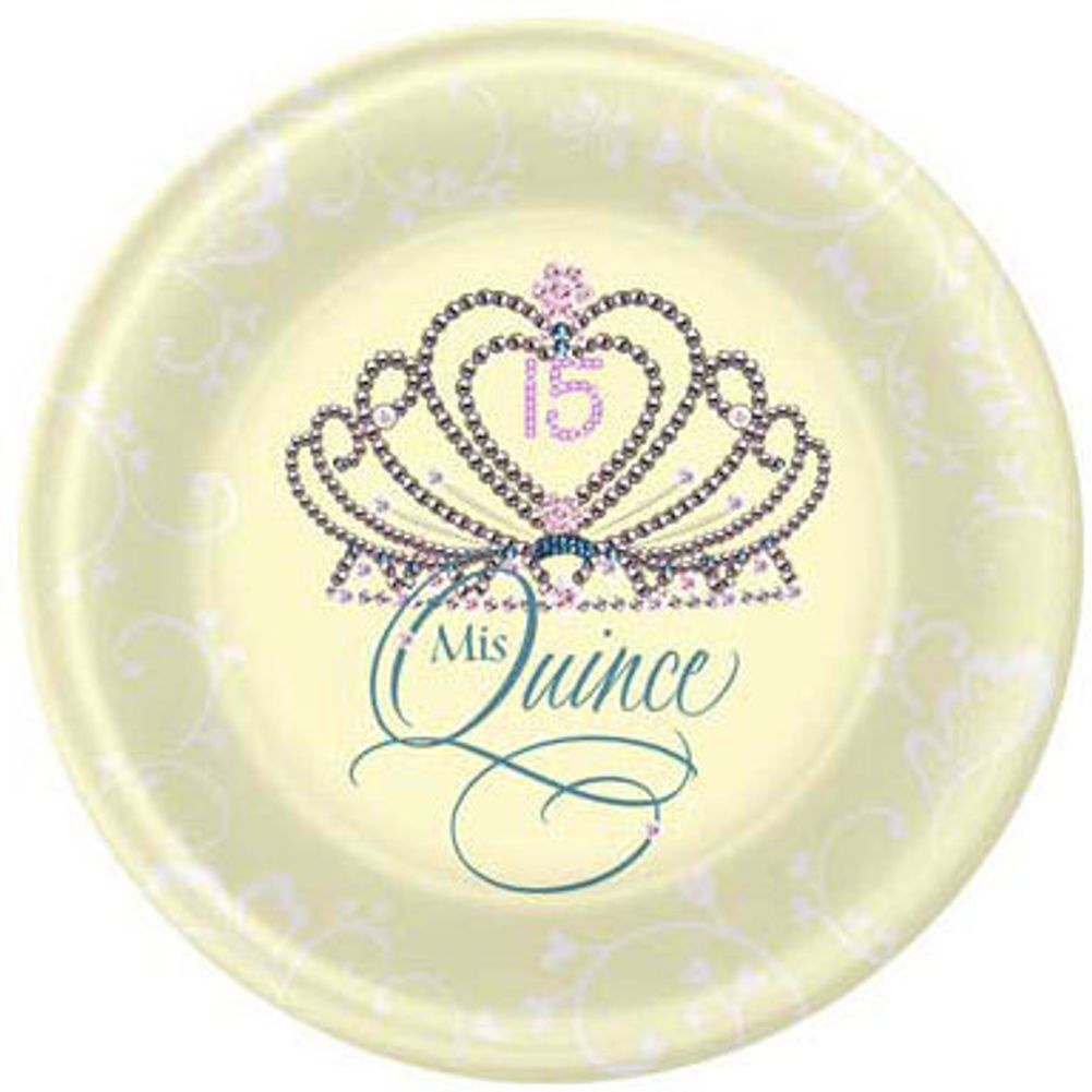 Mis Quince Banquet Plates
