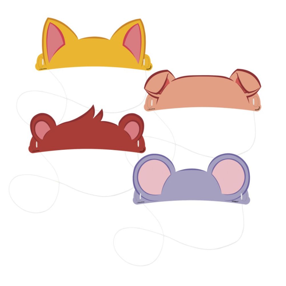 CoComelon Assorted Paper Elastic Headbands (4ct)