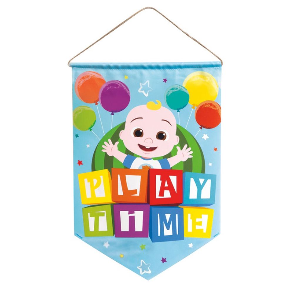 CoComelon Play Time Fabric Pennant Sign