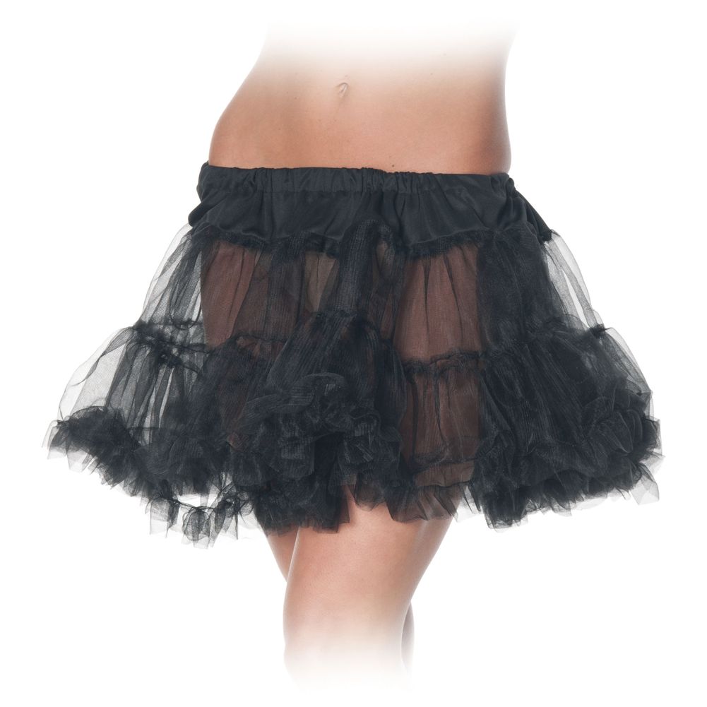 Black Tutu Skirt 2- Layered Womens Standard