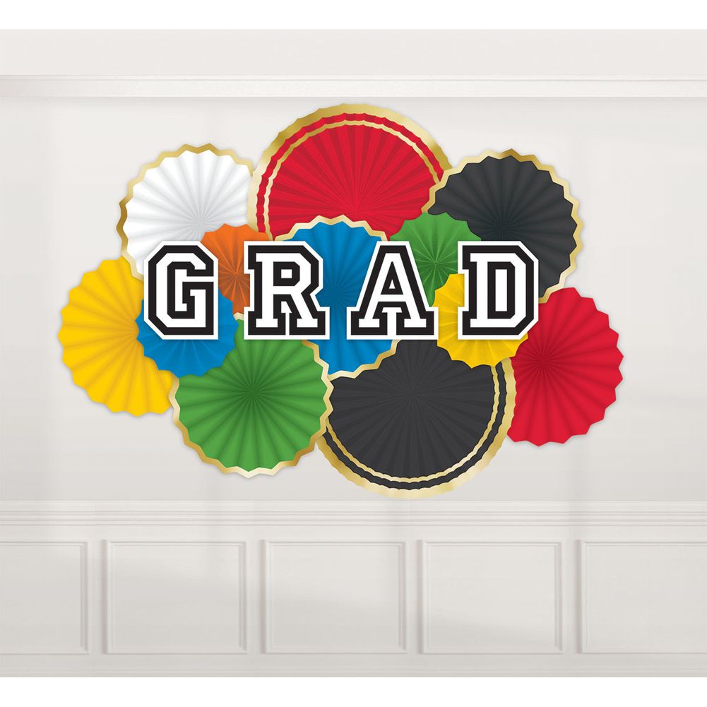 Deluxe Fan Decorating Kit Hanging Fans (22 ct)