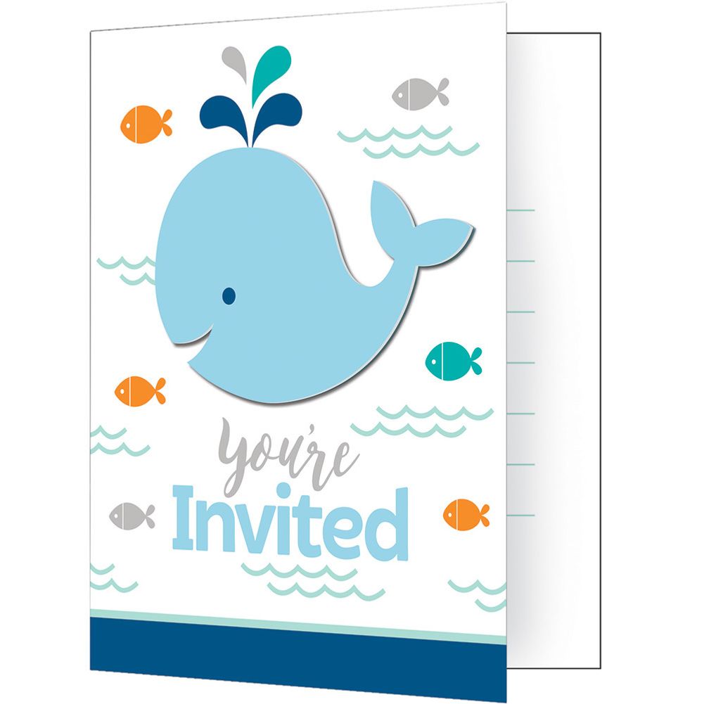 Lil' Spout Blue Invitations (8ct)