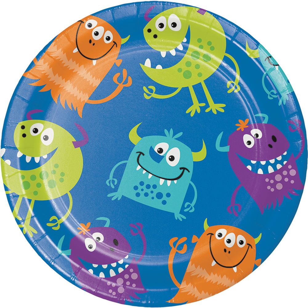 Fun Monsters Dessert Plates (8 ct)