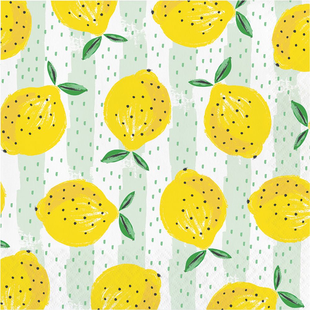 Summer Fruit Lemons Luncheon Napkins (16 ct)