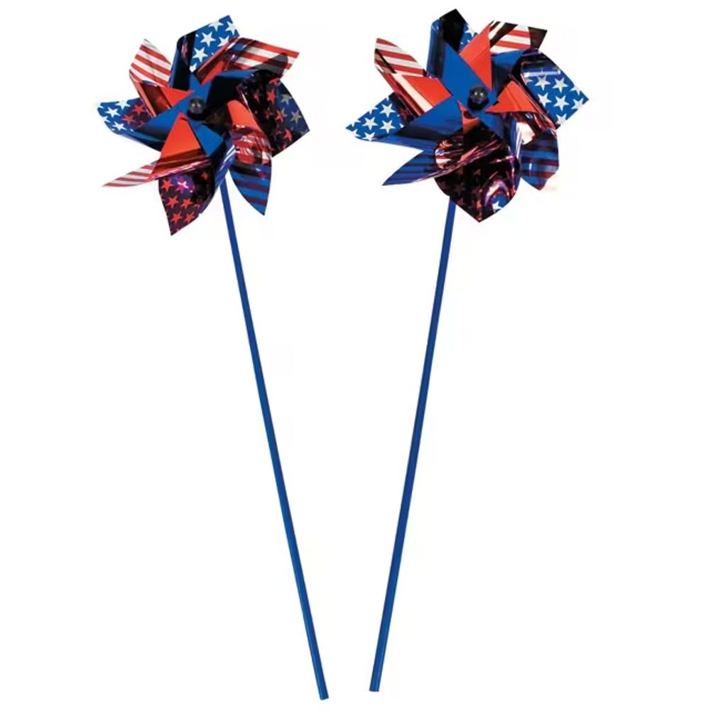 Metallic Jumbo Patriotic Pinwheels (1ct)