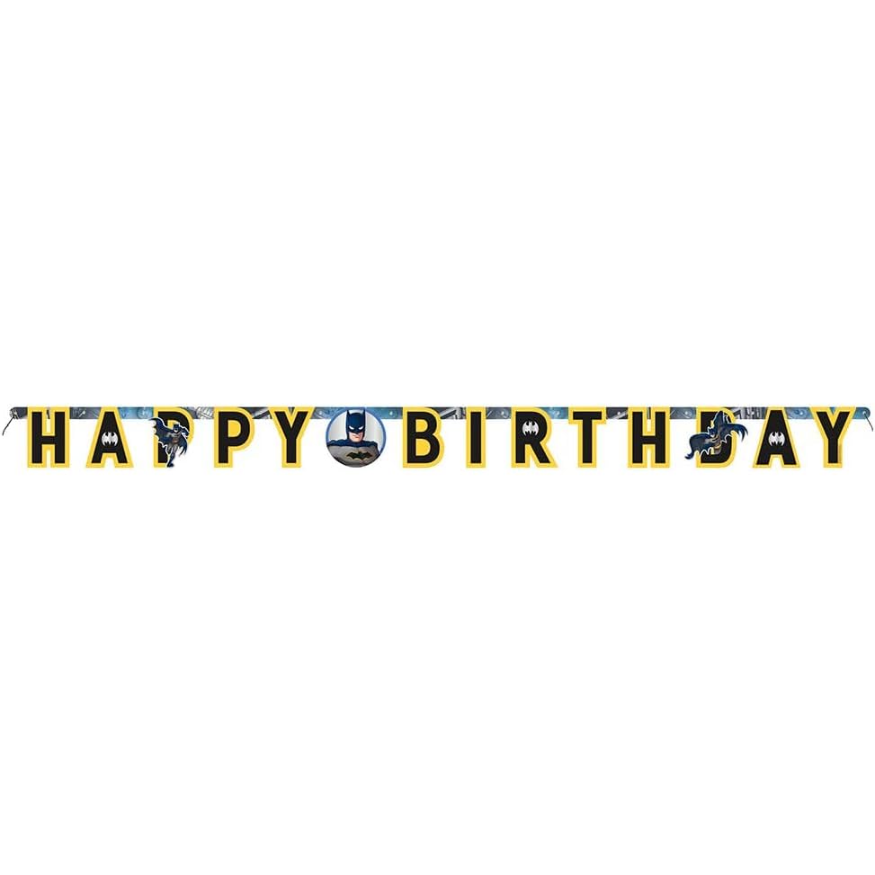 Batman Birthday Party Kit for 16 – 9 Inch Plates, Napkins, Table Cover, Banner, Balloons and Party Masks (58 pc) – photo 6