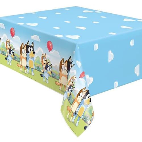 Bluey Birthday Party Kit for 16 – 9 Inch Plates, 7 Inch Plates, Napkins and Table Cover (49 pc) – photo 6