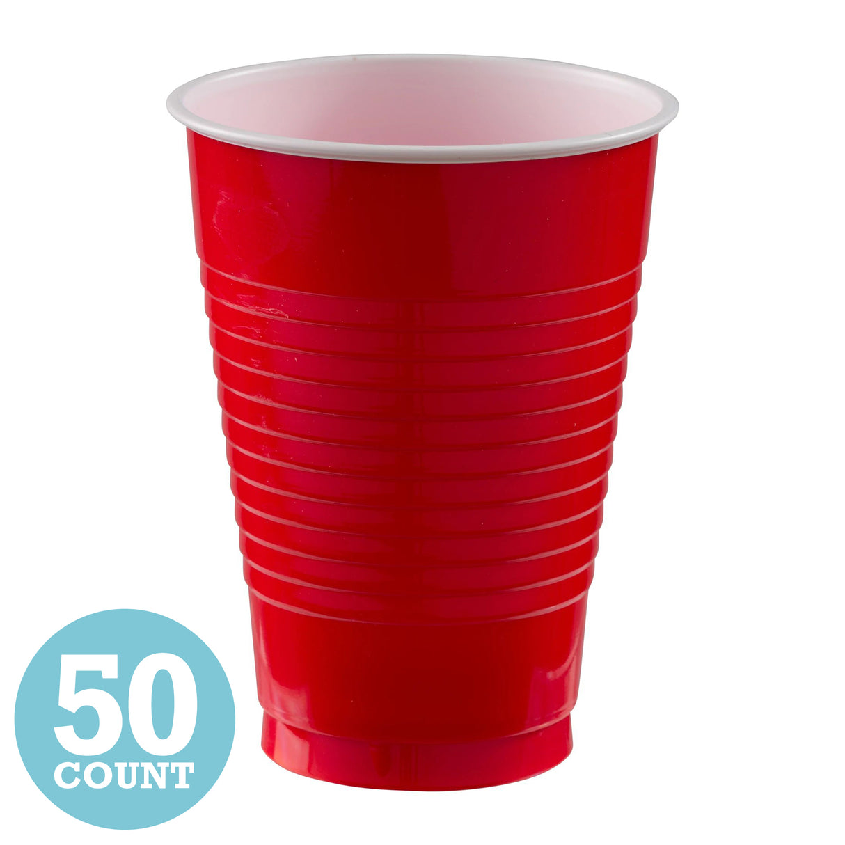 Apple Red 12 oz Plastic Cups (50ct)