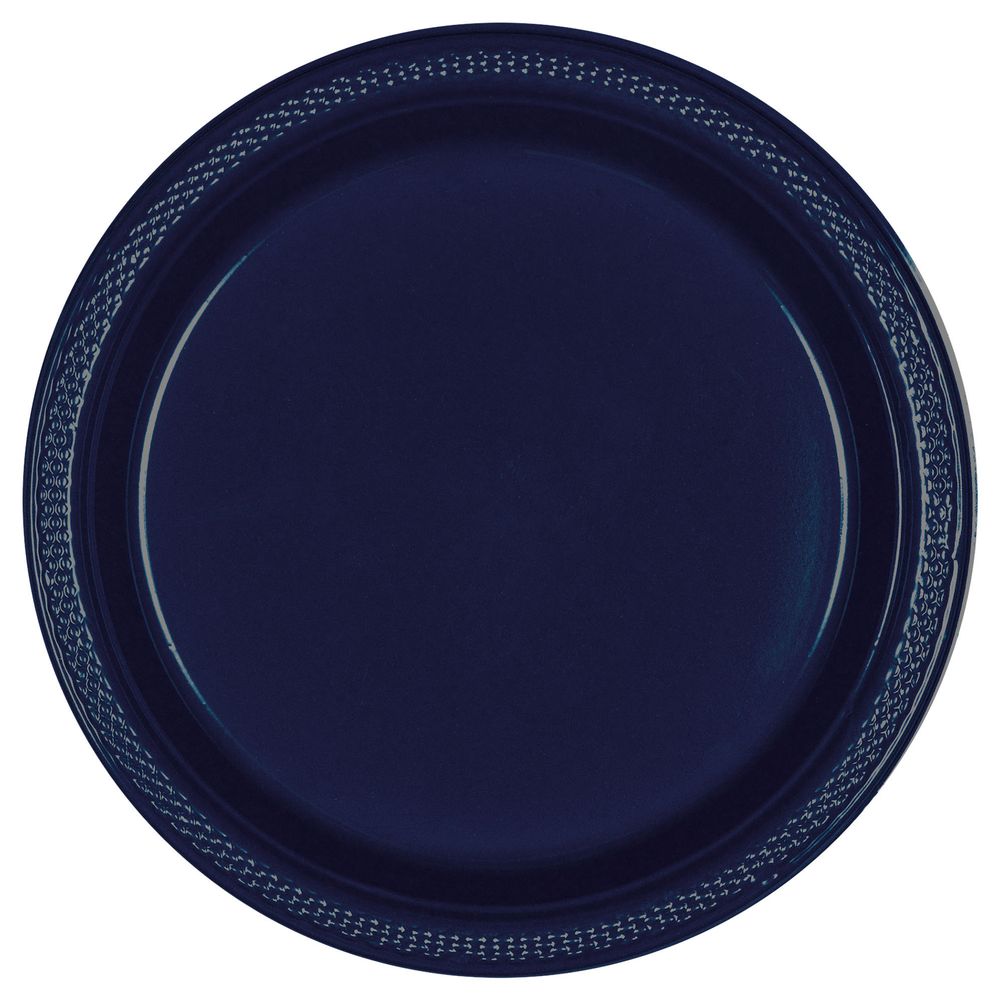 True Navy Plastic Dessert Plates (20ct)