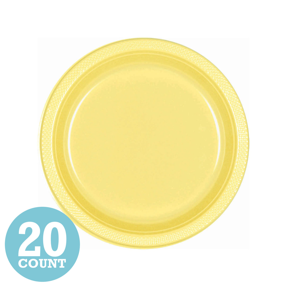 Light Yellow Plastic Dessert Plates (20ct)