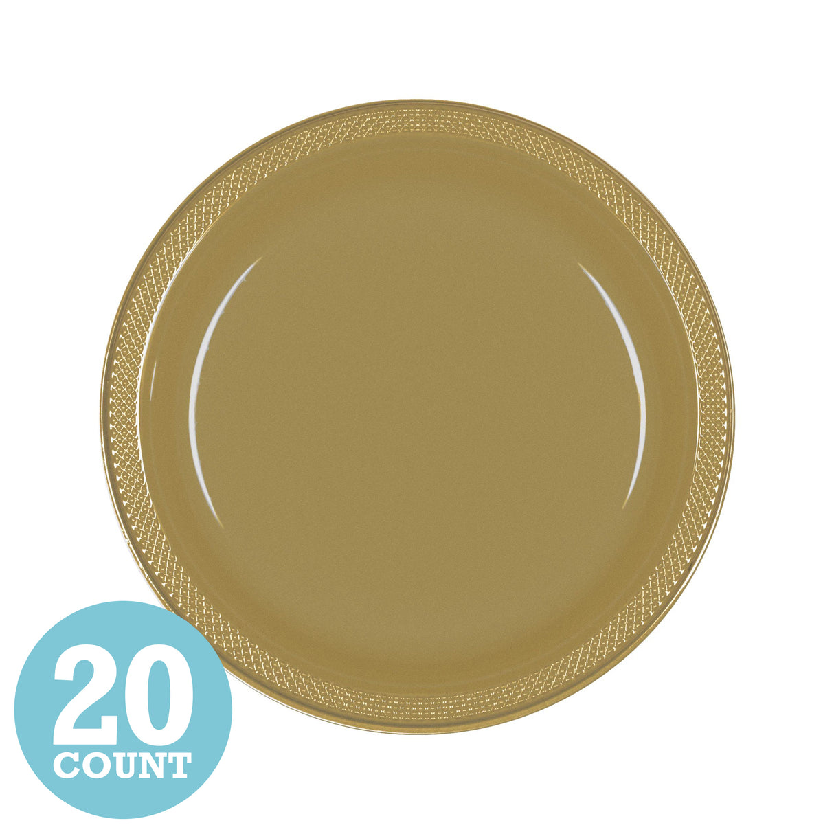 Gold Plastic Dessert Plates (20ct)