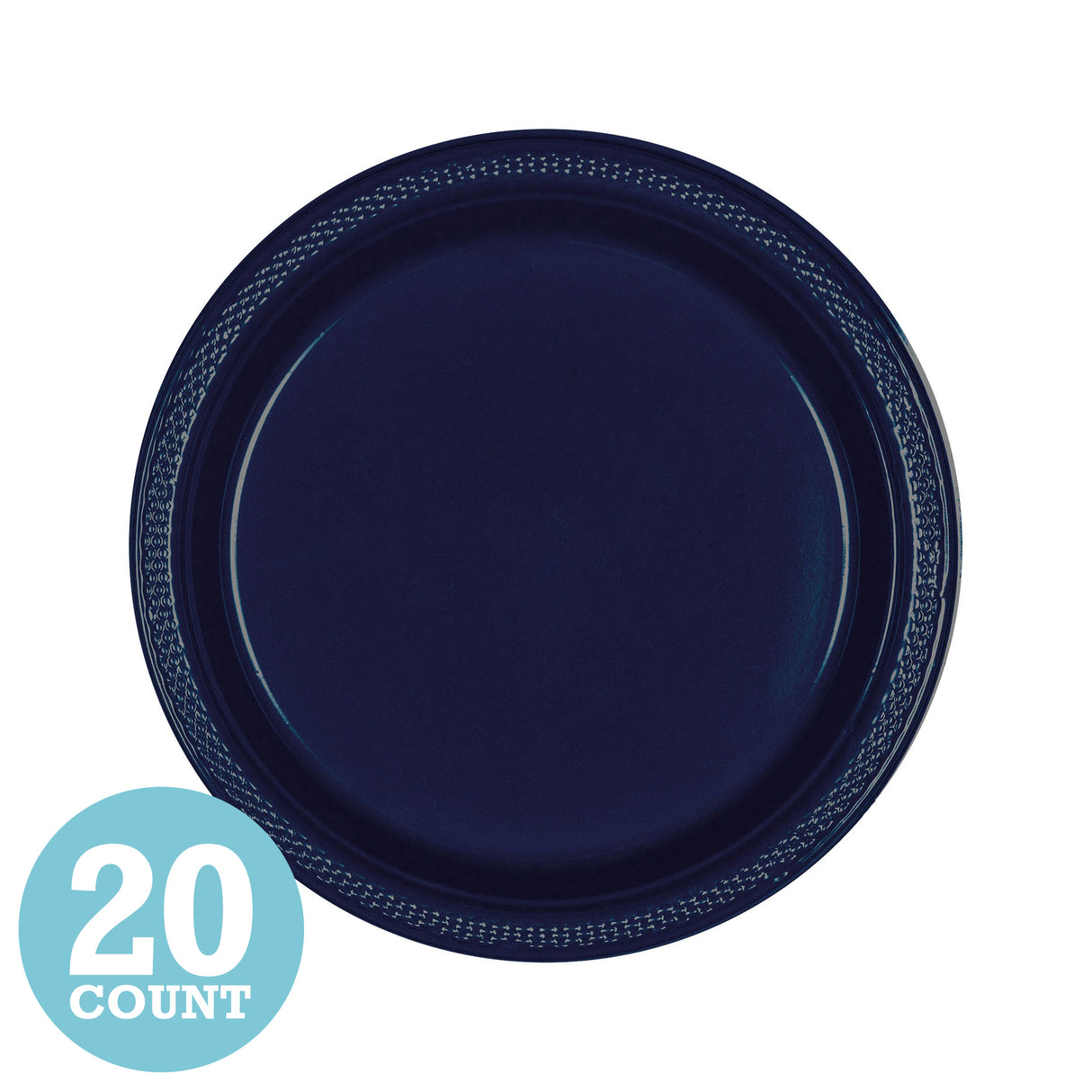 True Navy Plastic Dessert Plates (20ct)