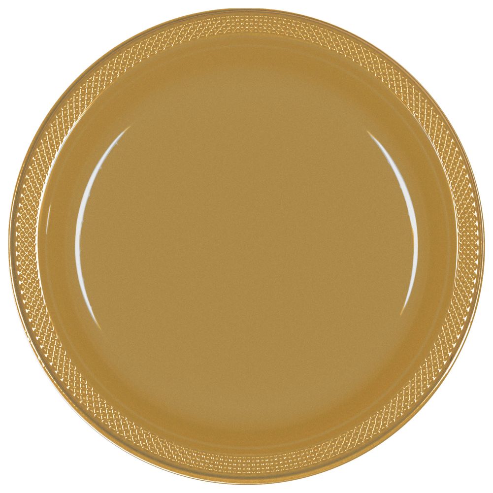 Gold Plastic Dinner Plates (20ct)