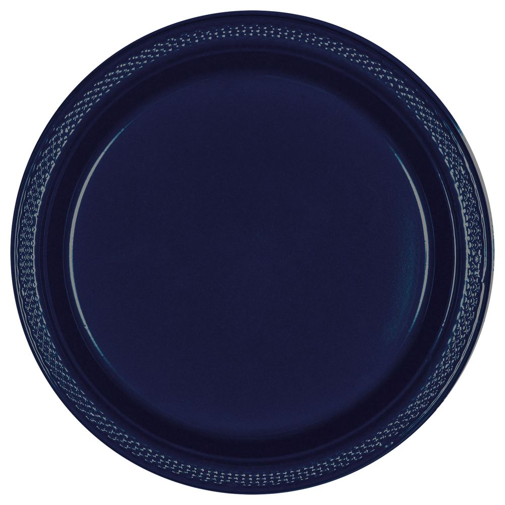 True Navy Plastic Dinner Plates (20ct)