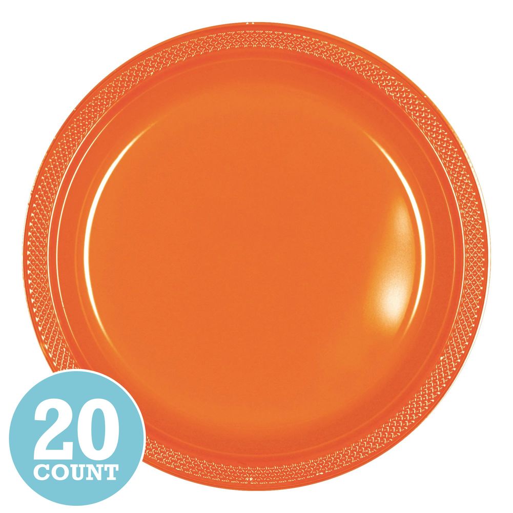 Orange Peel Plastic Banquet Plates (20ct)