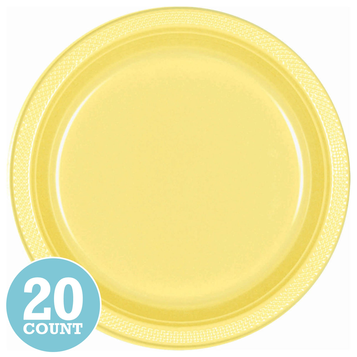 Light Yellow Plastic Banquet Plates (20ct)
