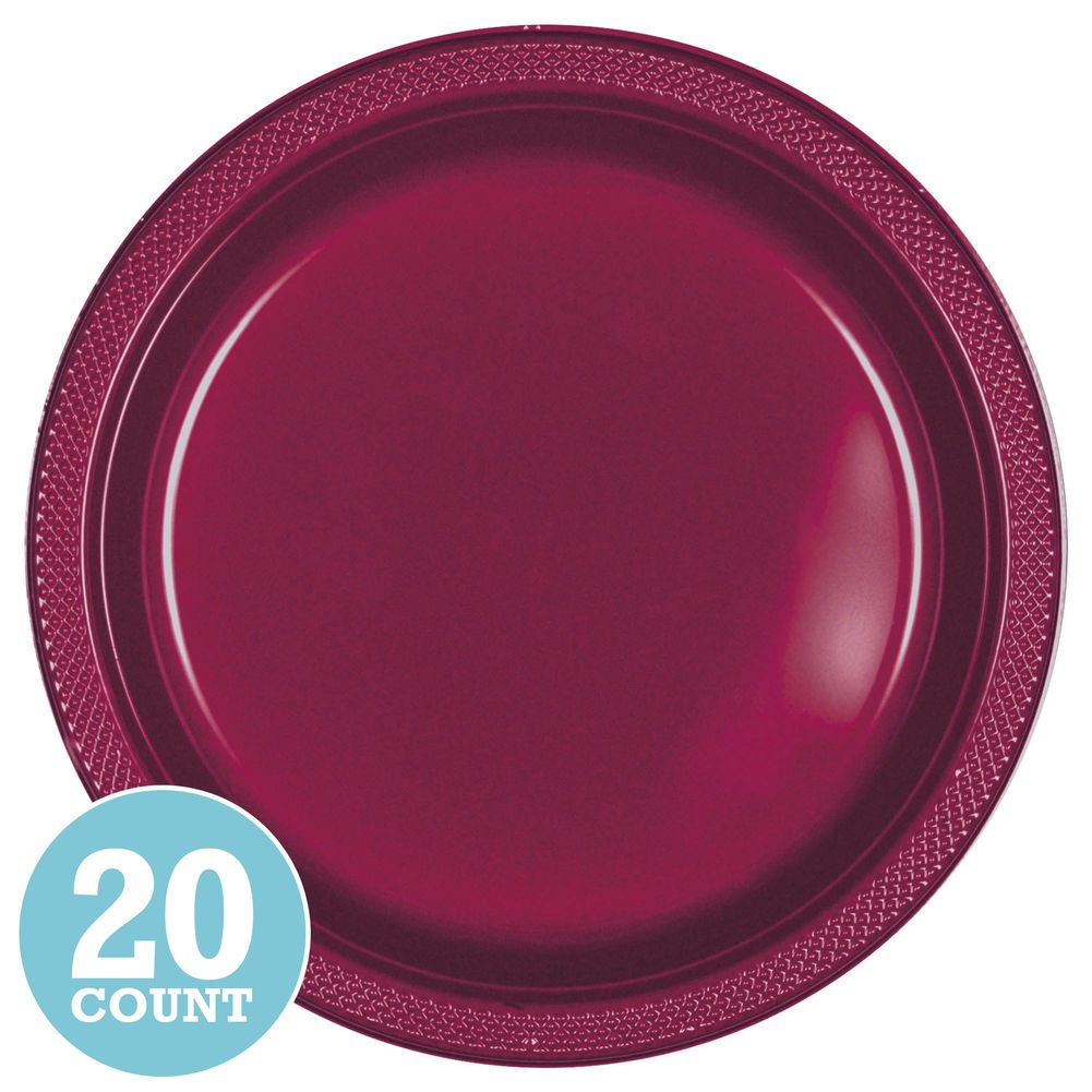 Berry Plastic Banquet Plates (20ct)