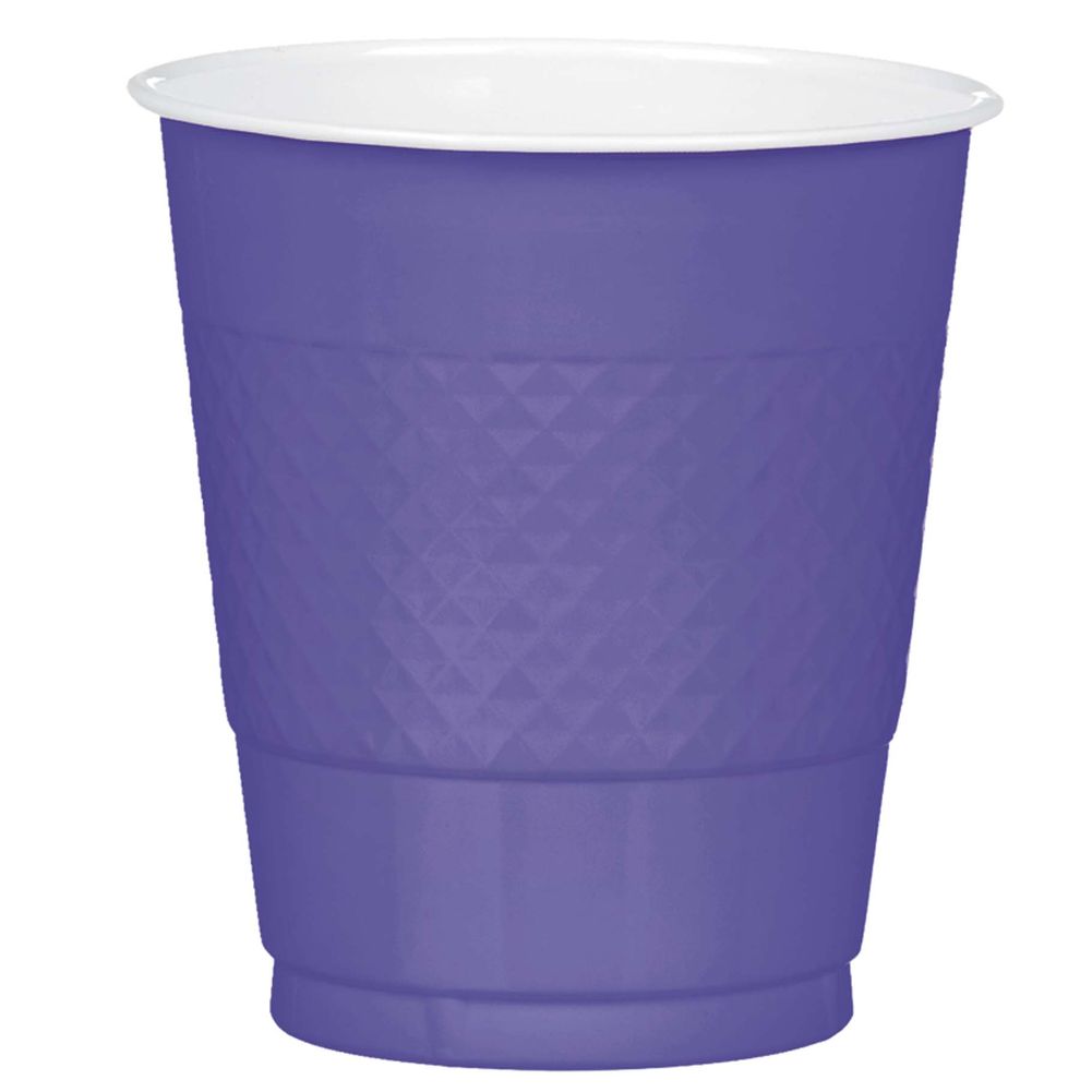 New Purple 12 oz Plastic Cups (20ct)