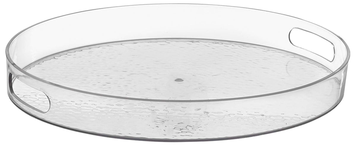 Premium Plastic Hammered Clear Serving Tray