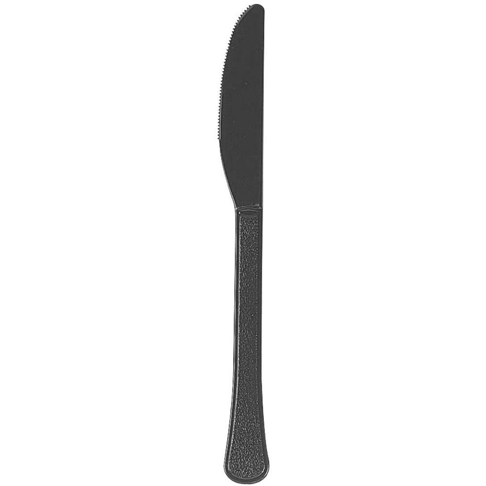 Jet Black Midweight Plastic Knives (100ct)