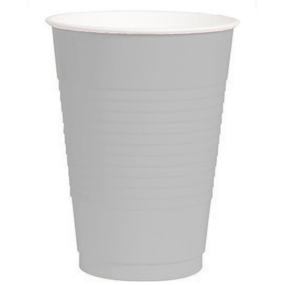 Silver 16oz Plastic Cups (50ct)