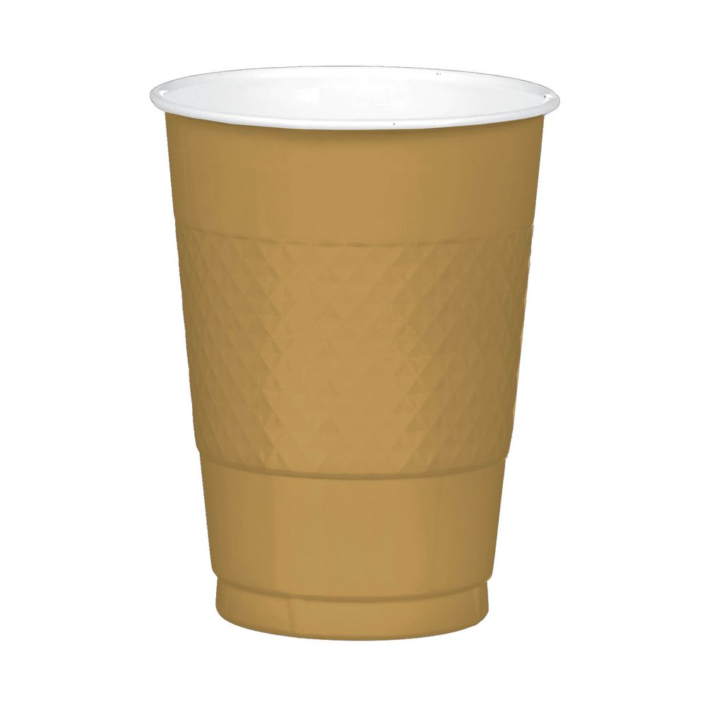Gold 18oz Plastic Cups (50ct)