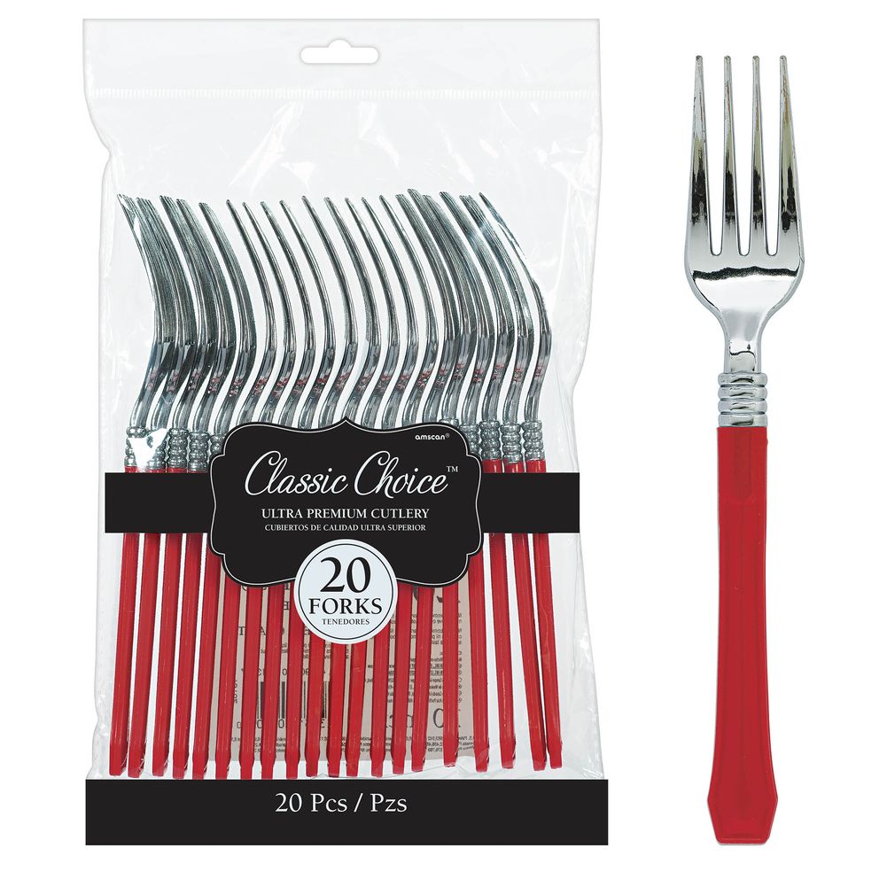 Apple Red Classic Choice Premium Forks (20ct)