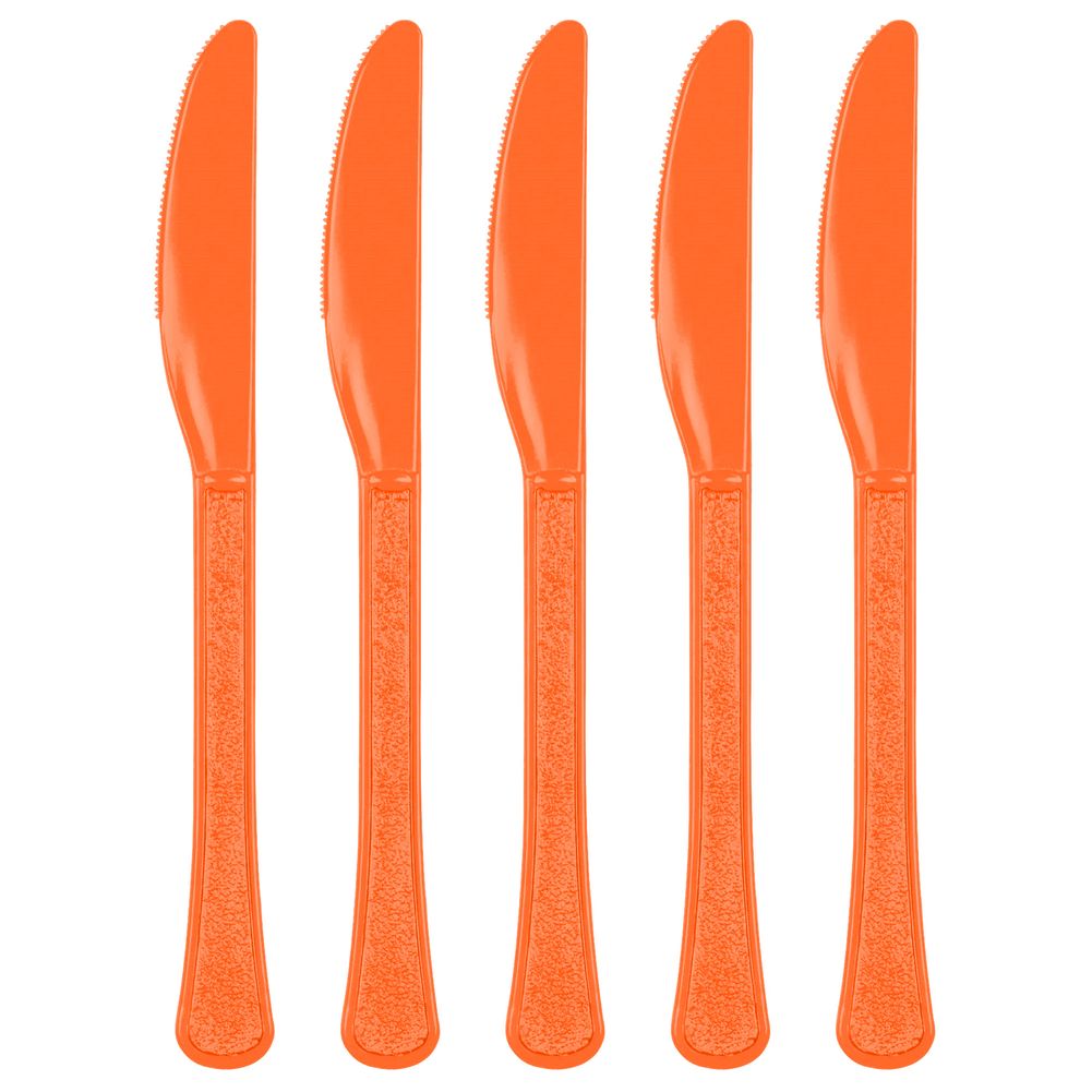 Orange Peel Midweight Plastic Knives (20ct)