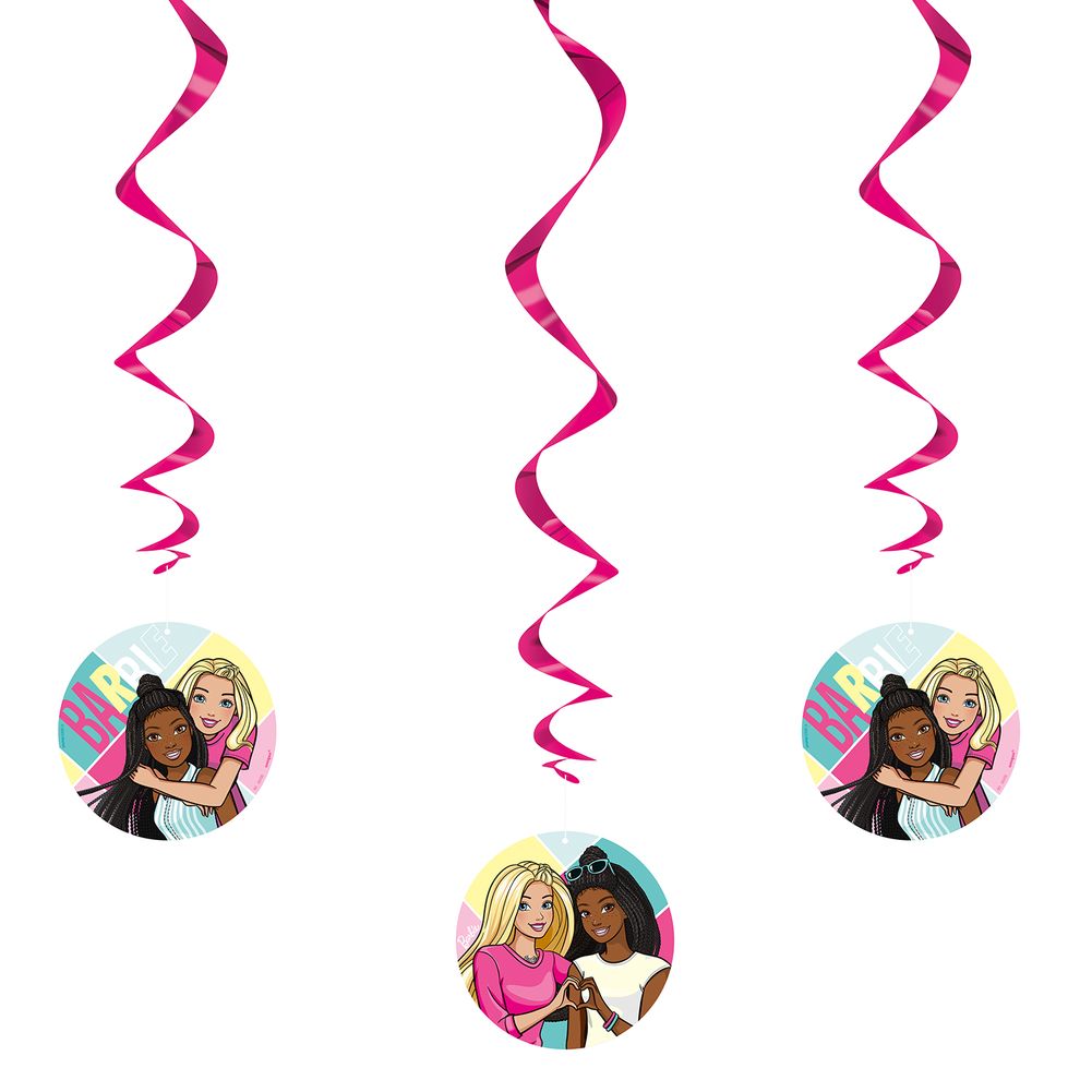 Barbie Hanging Swirl Decorations, 26" (3ct)