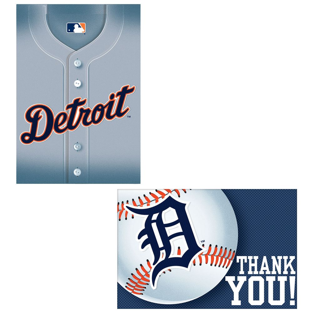 Detroit Tigers Invite and Thank You Combo (16 ct)