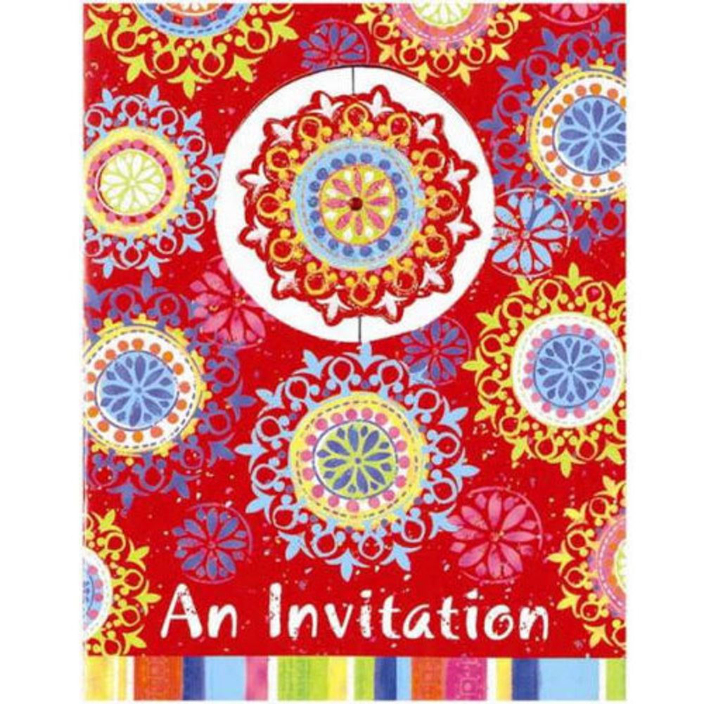 Large Novelty Invites Del Sol Motiff