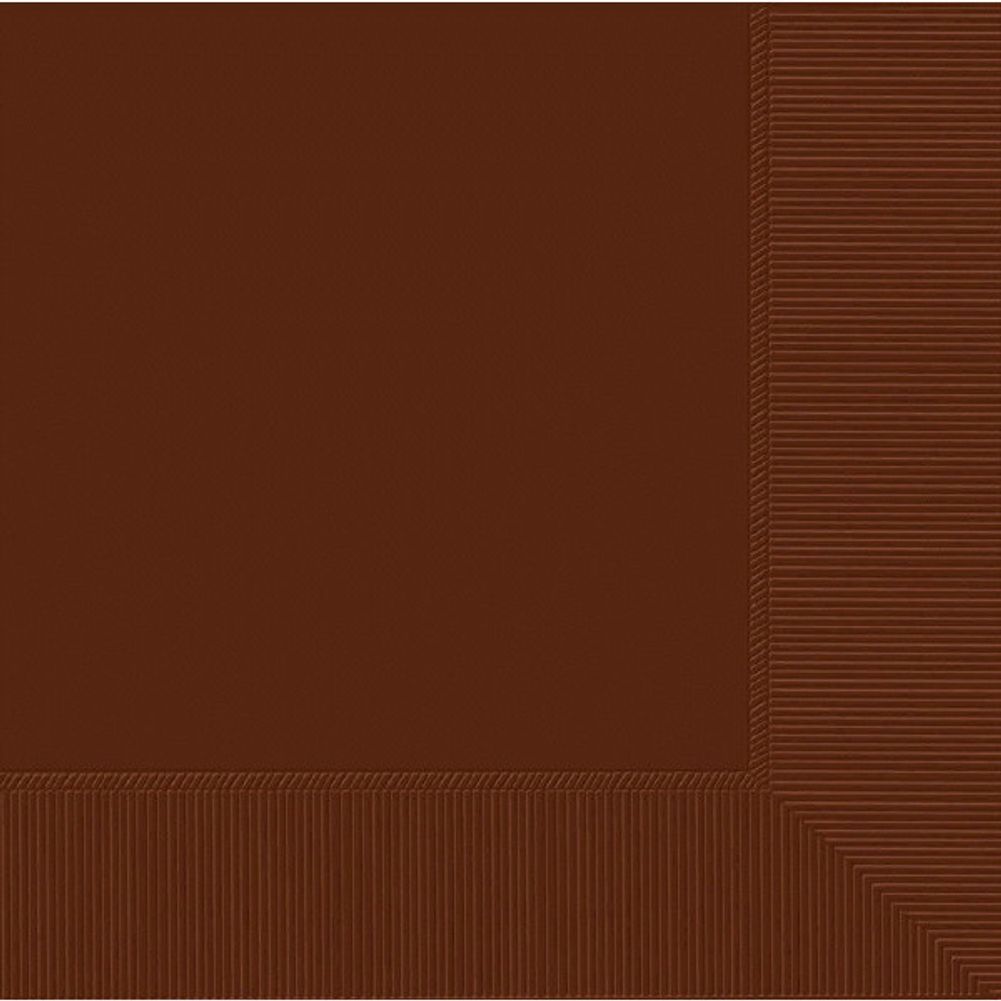Chocolate Brown 3-Ply Beverage Napkins (20ct)