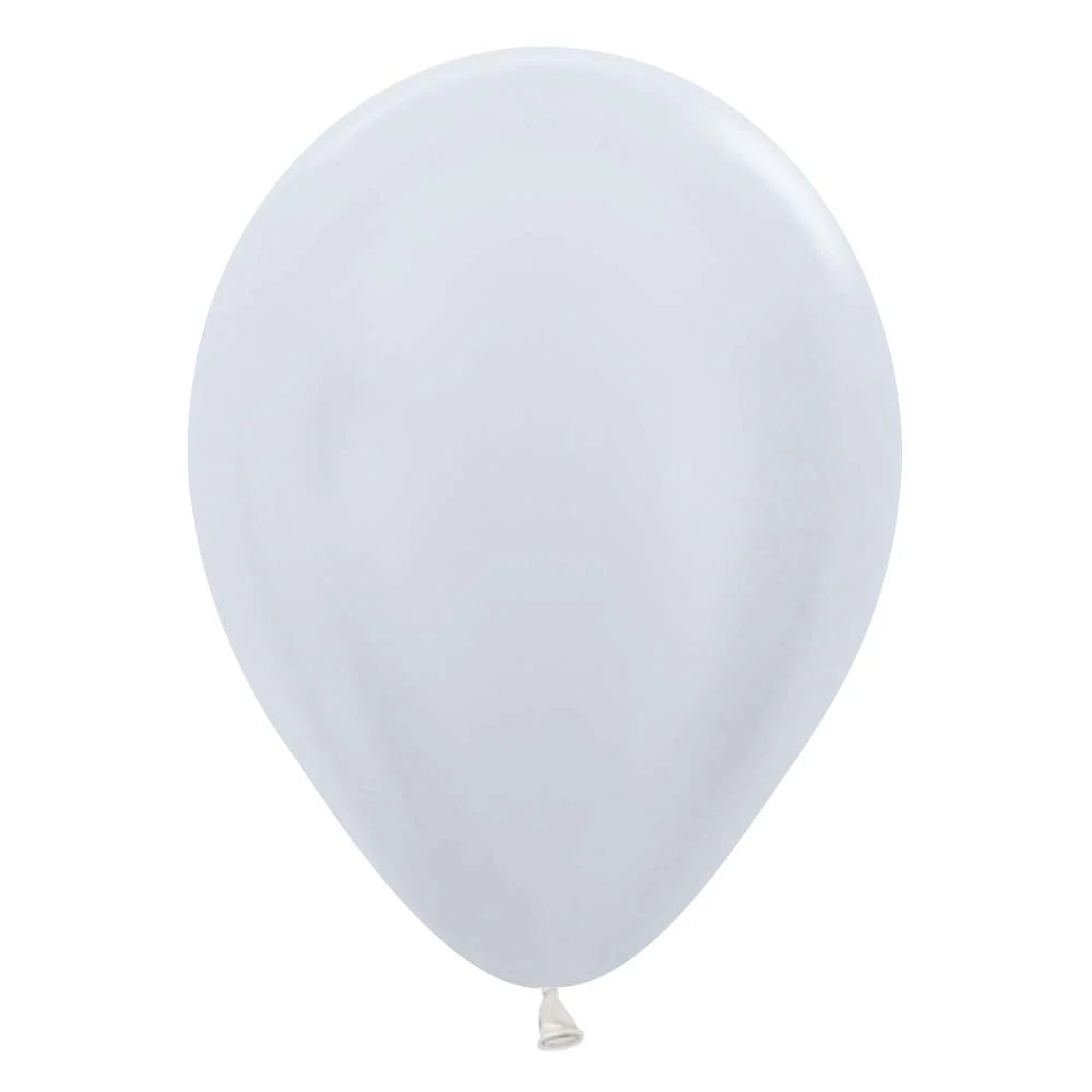 Sempertex 5" Pearl White Latex Balloons (100ct)