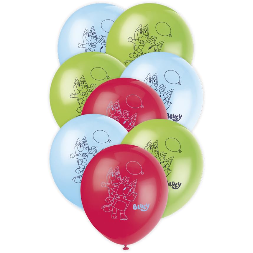 Bluey Birthday Party Kit for 16 – 9 Inch Plates, Napkins, Table Cover, Cups, Banner, Balloons and Swirl Decorations (61 pc) – photo 8