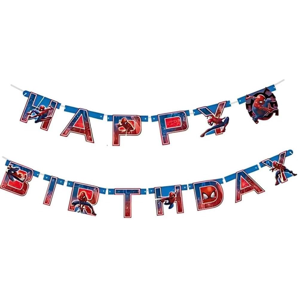 Spider-Man Birthday Party Kit for 16 – 9 Inch Plates, Napkins, Table Cover, Banner, Balloons and Party Masks (58 pc) – photo 6