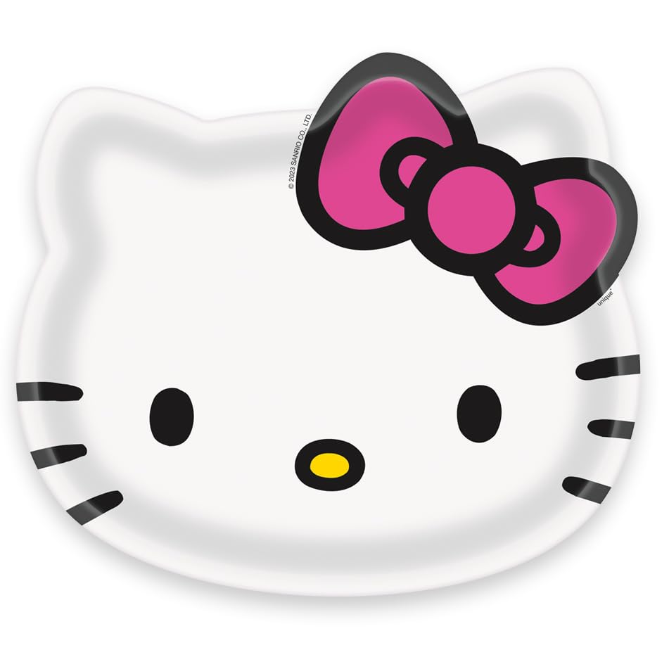 Hello Kitty Birthday Party Kit for 16 – 9 Inch Plates, Napkins, Table Cover, Banner, Balloons and Swirl Decorations (45 pc) – photo 3