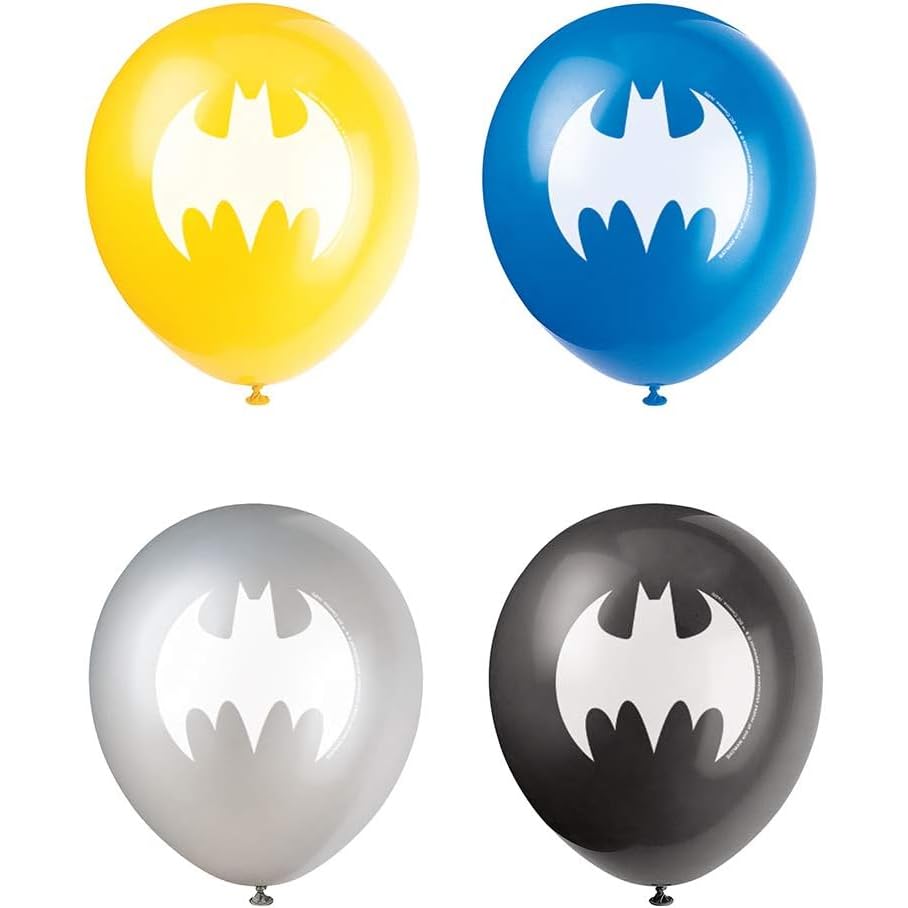 Batman Birthday Party Kit for 16 – 9 Inch Plates, Napkins, Table Cover, Banner, Balloons and Party Masks (58 pc) – photo 5